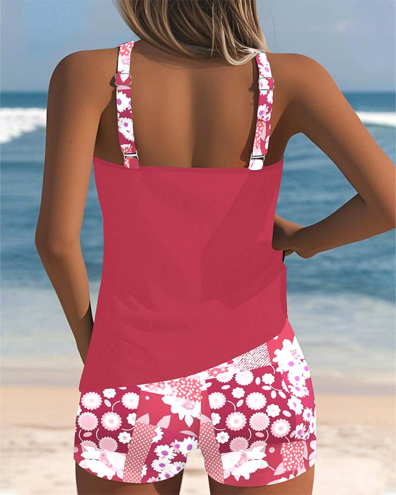 Nova| Swimsuit Tank Top with Printed Boxer Set