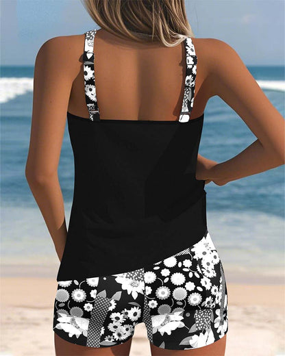 Nova| Swimsuit Tank Top with Printed Boxer Set