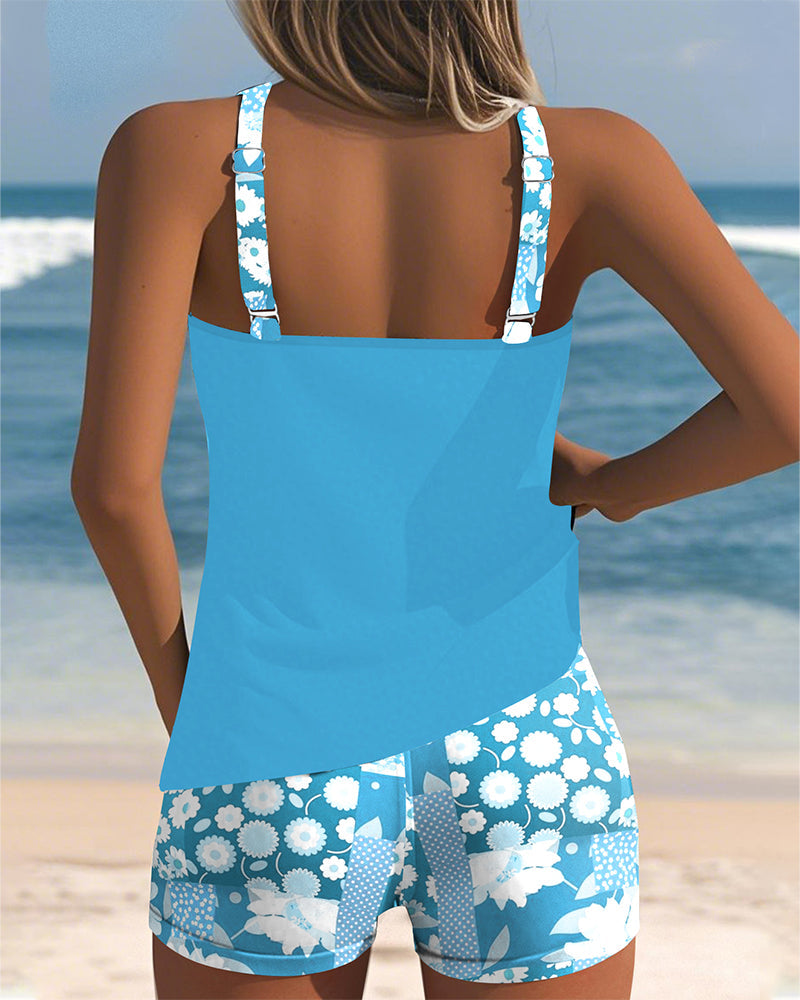 Nova| Swimsuit Tank Top with Printed Boxer Set