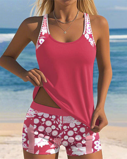Nova| Swimsuit Tank Top with Printed Boxer Set