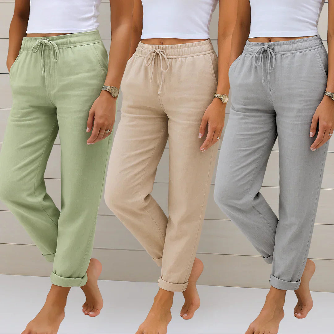 Maren | Premium Linen Stretch Trousers
