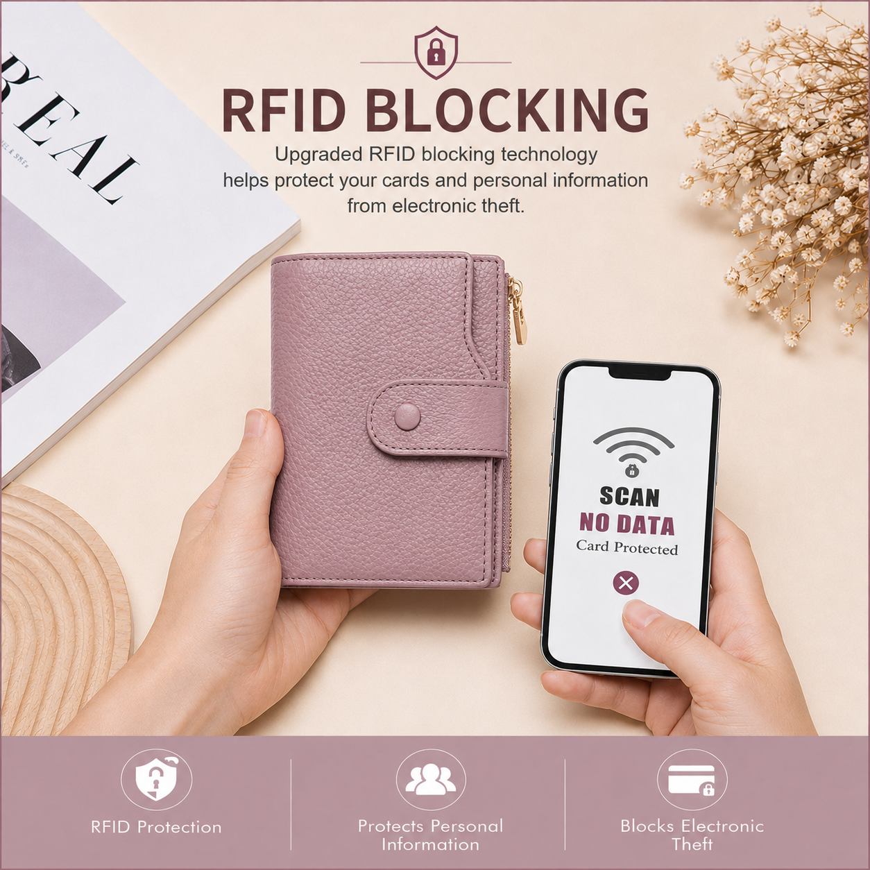 Grace™ RFID Genuine Leather Organiser Wallet