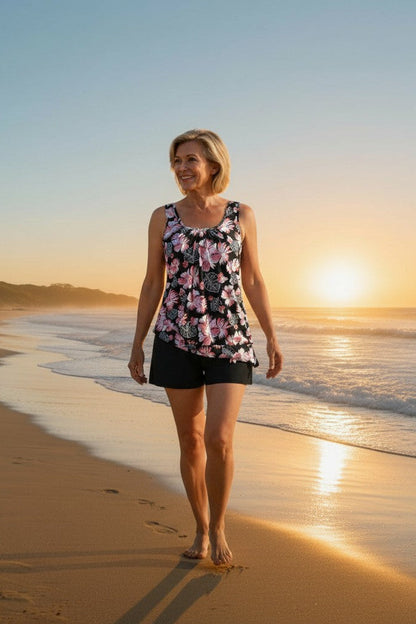 Naya| Floral Print Tankini Set