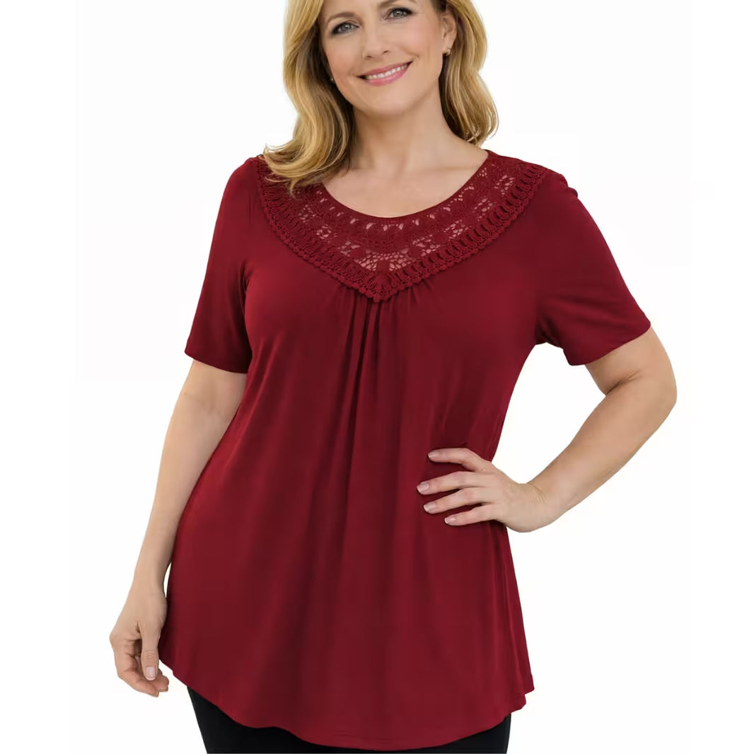 MARGARET | Lace Yoke Everyday T-Shirt