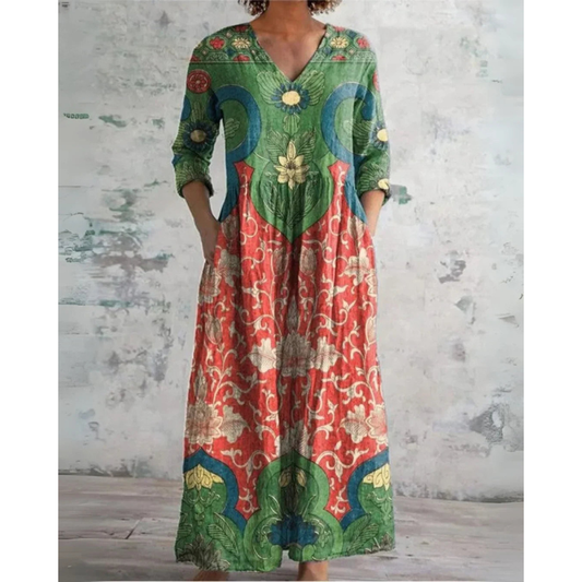 Aria | Vintage Floral Maxi Dress