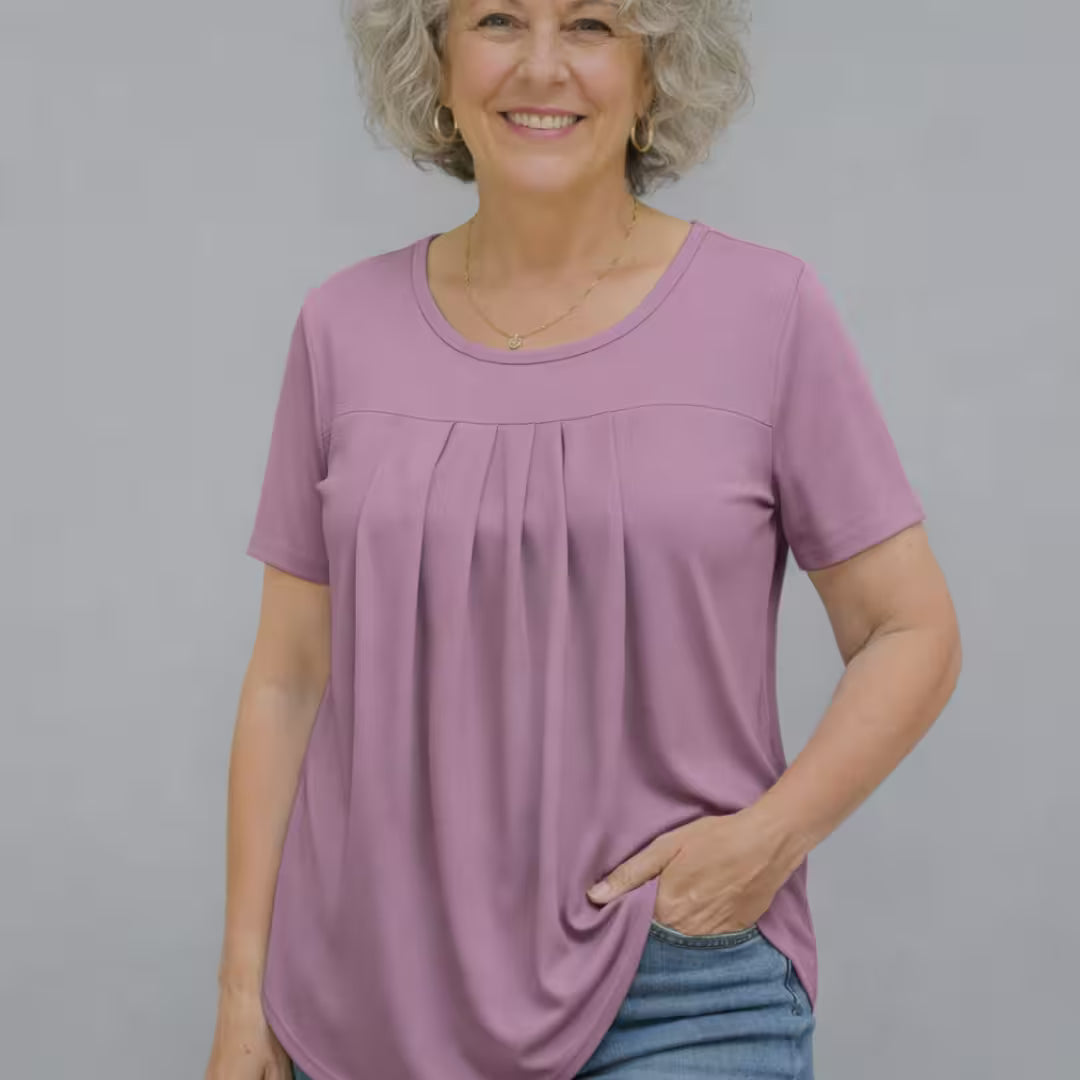 PATRICIA | Easy-Wear Pleated T-Shirt