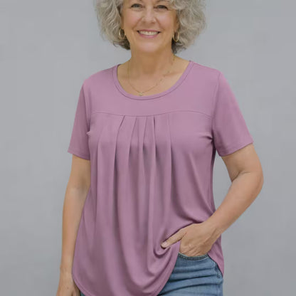 PATRICIA | Easy-Wear Pleated T-Shirt