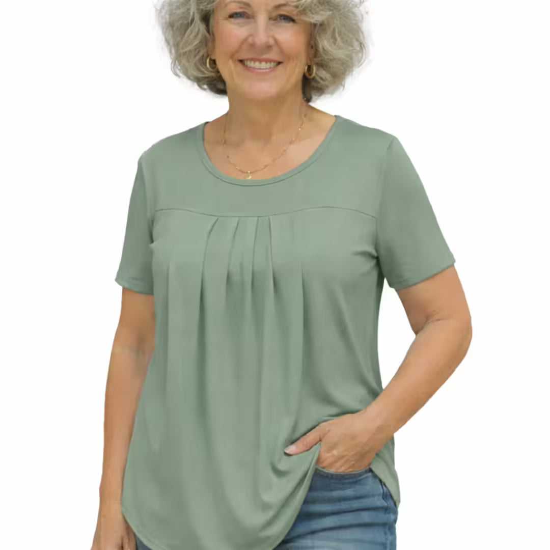 PATRICIA | Easy-Wear Pleated T-Shirt