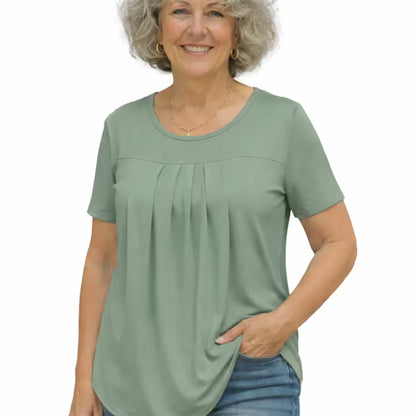 PATRICIA | Easy-Wear Pleated T-Shirt