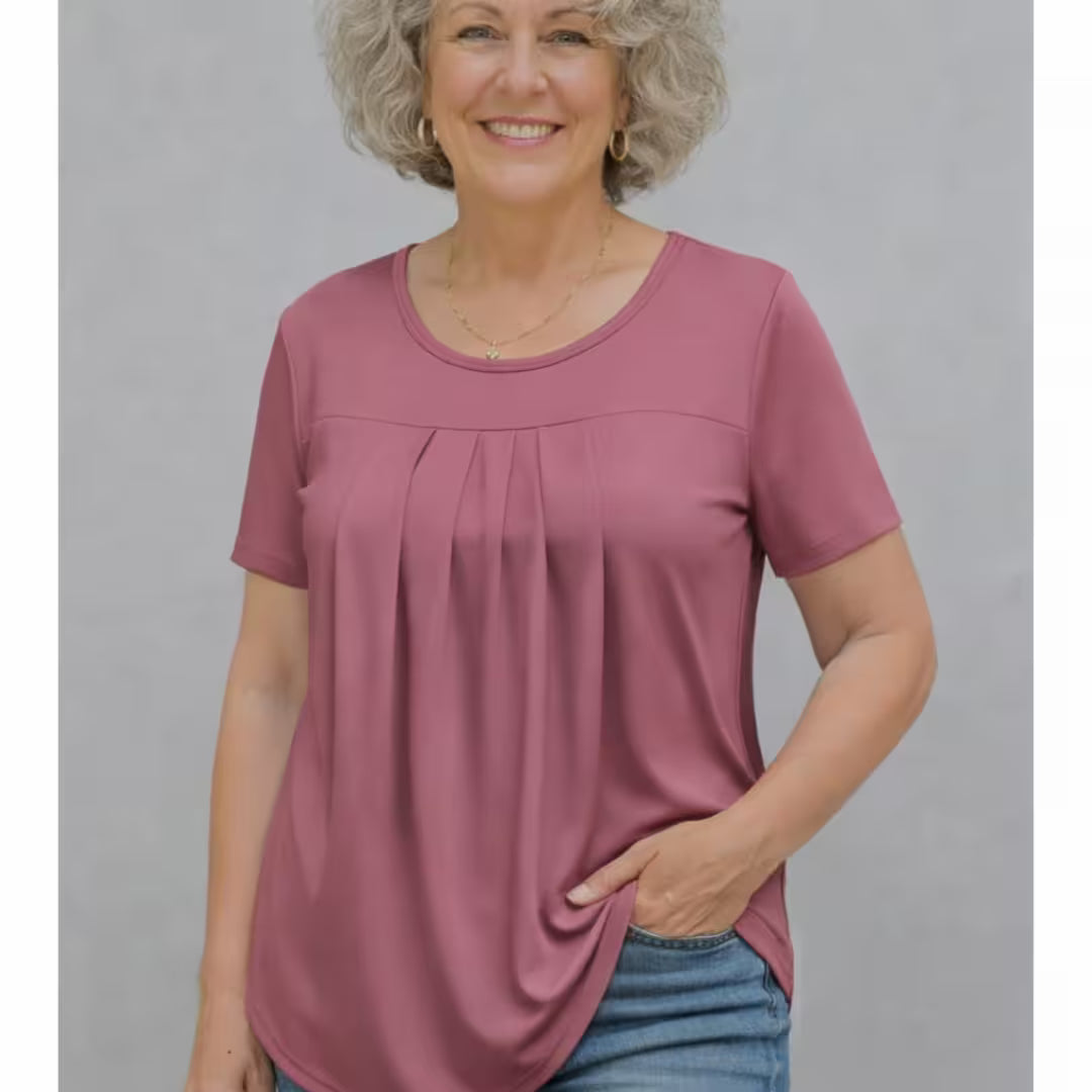 PATRICIA | Easy-Wear Pleated T-Shirt
