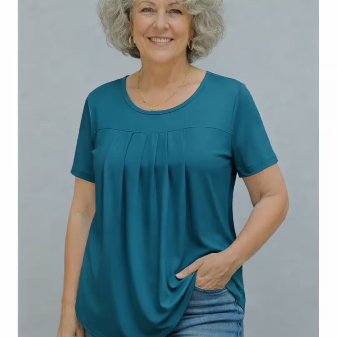 PATRICIA | Easy-Wear Pleated T-Shirt