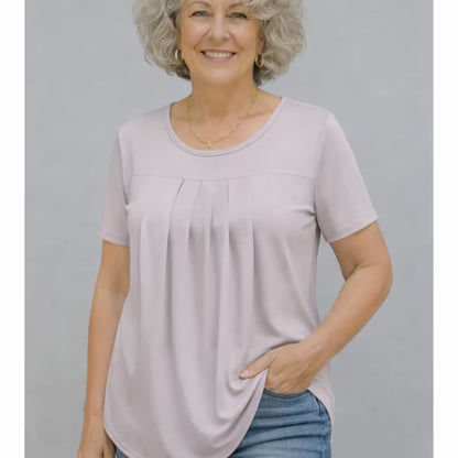 PATRICIA | Easy-Wear Pleated T-Shirt