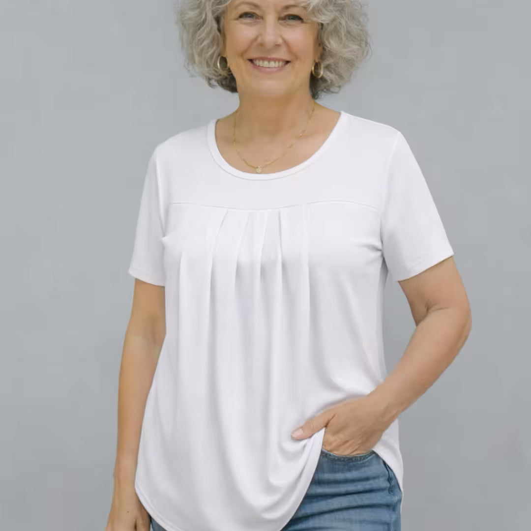 PATRICIA | Easy-Wear Pleated T-Shirt
