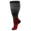 Grey with red accents