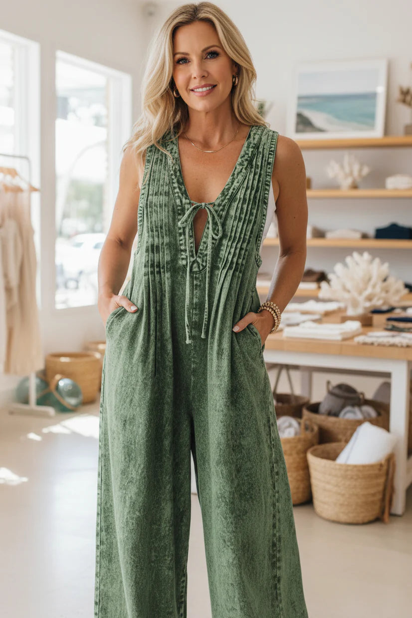 Aubrielle | Boho Denim Jumpsuit