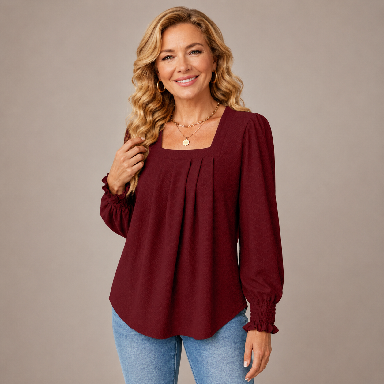SOFIA | Soft Rayon-Blend Top with a Flattering Tummy-Smoothing Fit