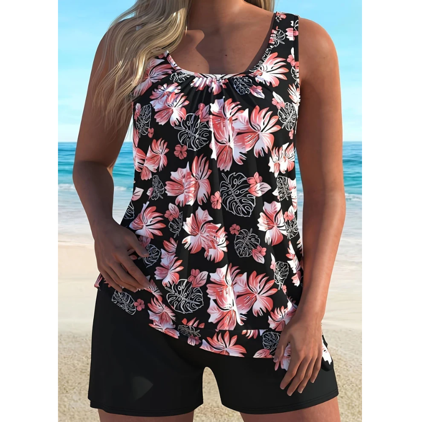Naya| Floral Print Tankini Set